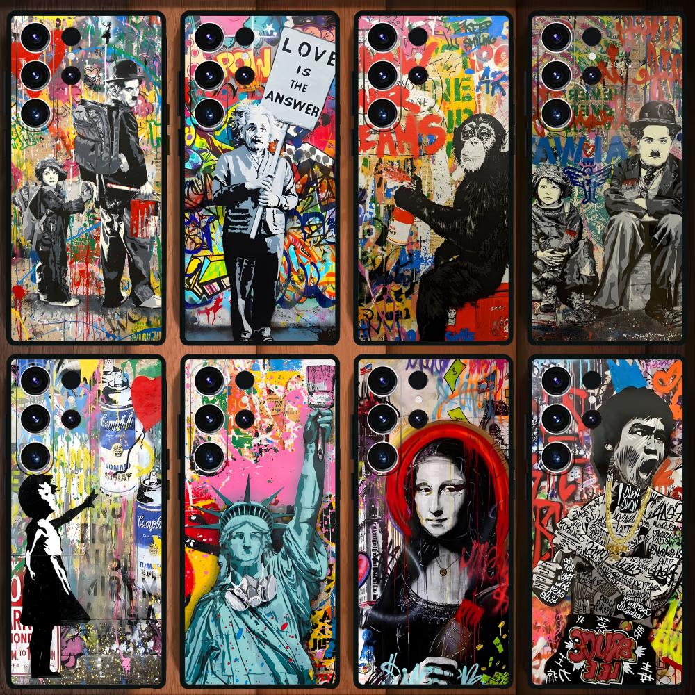 Samsung Galaxy S24 - Banksy 낙서 예술 전화 케이스 삼성