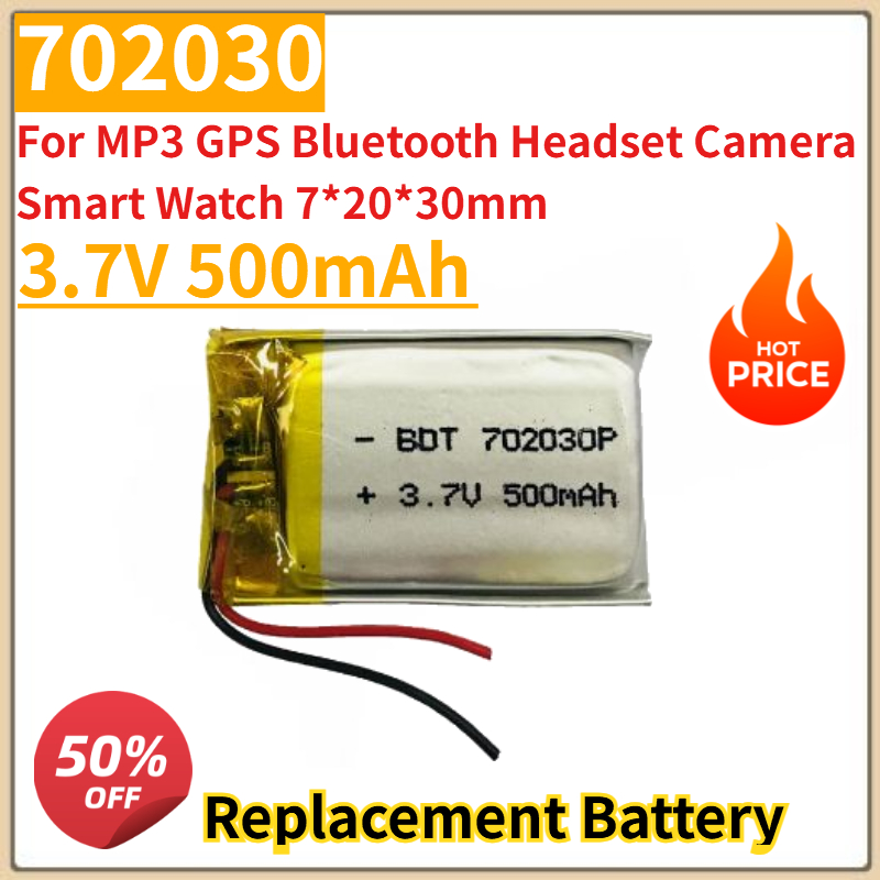 Smartwatch Headset - 새로운 3.7V 500mAh 702030 리튬 폴리머