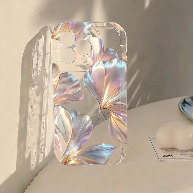 Xiaomi Redmi Note 13 - 컬러풀 메탈릭 은행나무 프린트 폰 케이스