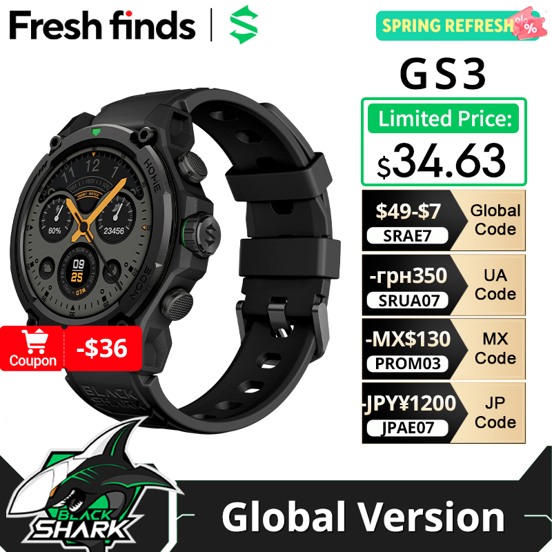 Smartwatch Faces - [월드 프리미어] 블랙샤크 GS3 스마트워치 글로벌