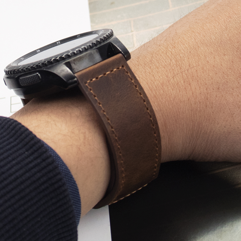 Smartwatch Accessories Shop - 진짜 가죽 시계 밴드 스트랩 20mm