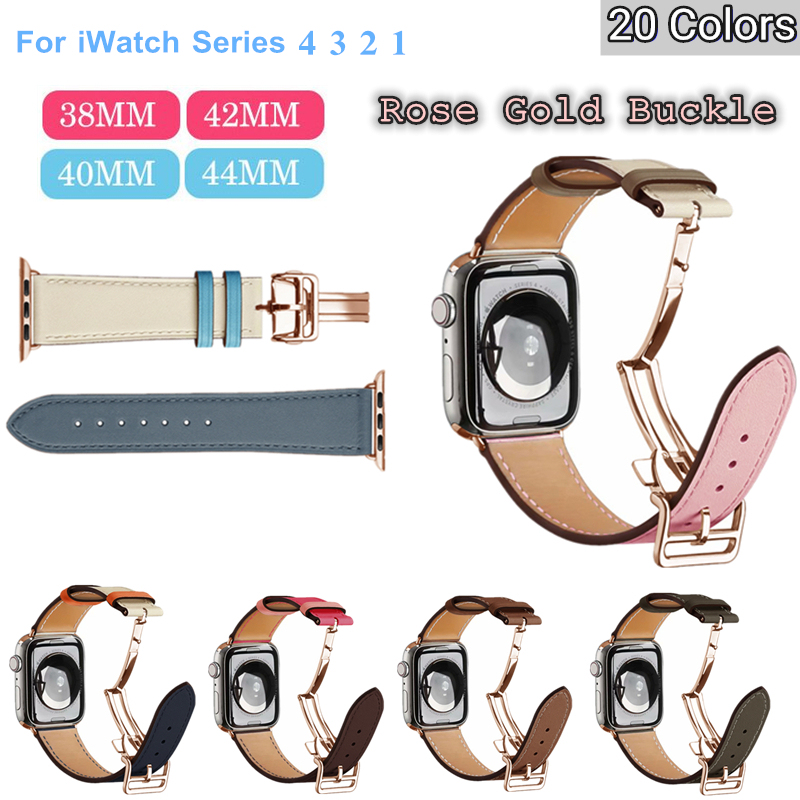Smartwatch Accessories Shop - 애플 워치용 로즈 골드 버클 스트랩,