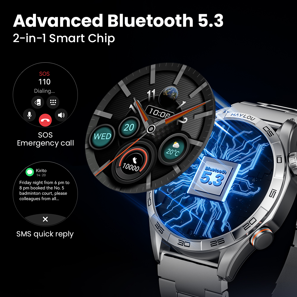 HAYLOU Solar 5 음성 통화 스마트 워치 1. - Android Smartwatch Accessories 리뷰 및 가격