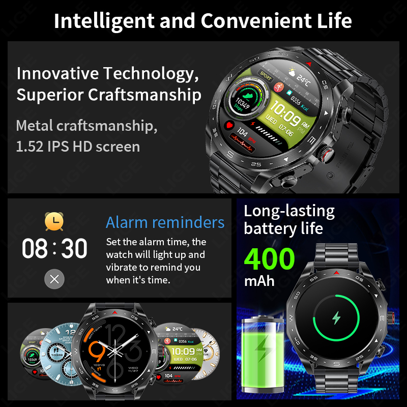 LIGE 스마트워치 이어버드 블루투스 헤드셋 스피커 트 - Smartwatch Headset 리뷰 및 가격