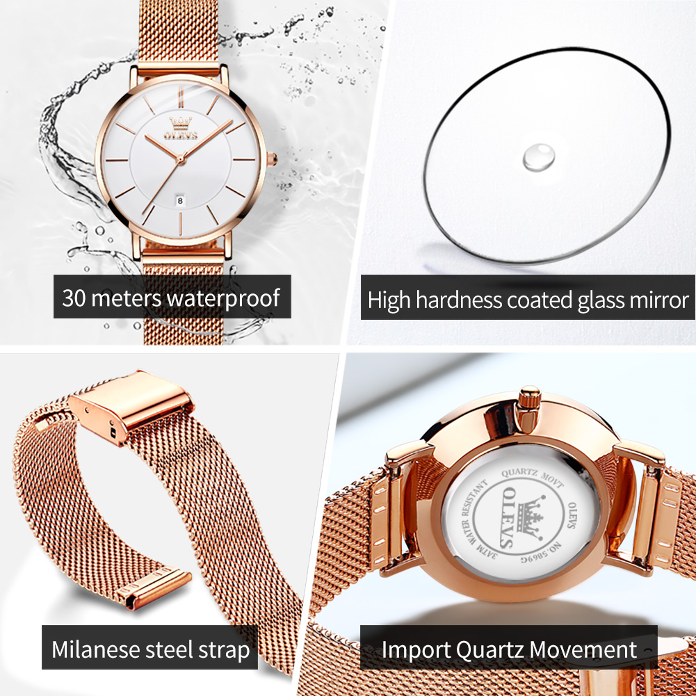 OLEVS 여성 시계 5869 우아한 패션 쿼츠 손목시 - Accessories With Watch 리뷰 및 가격