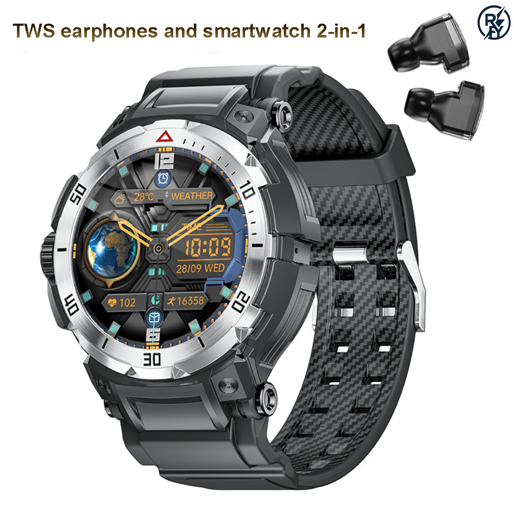 2-in-1 스마트워치 (TWS 블루투스 이어버드 내장 - Smartwatch Headset 리뷰 및 가격