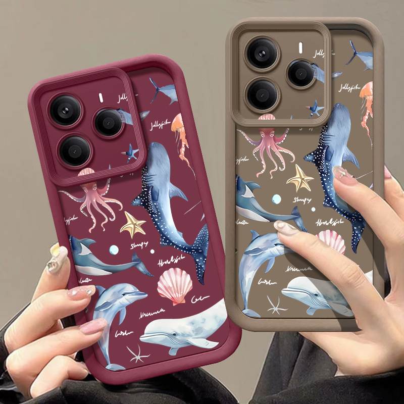 귀여운 돌고래 무늬 소프트 케이스 샤오미 레드미 노트  - Xiaomi Redmi Note 14 리뷰 및 가격