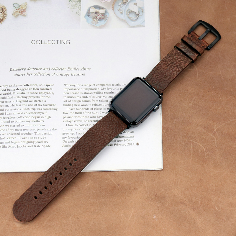 Apple Watch 밴드 용 이탈리아 송아지 가죽 스 - Smartwatch Accessories Shop 리뷰 및 가격