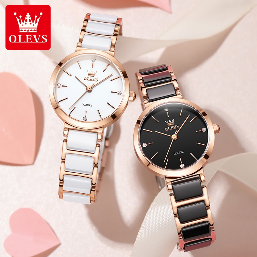 OLEVS 여성 시계 5877 고급스러운 우아한 쿼츠  - Accessories With Watch 리뷰 및 가격