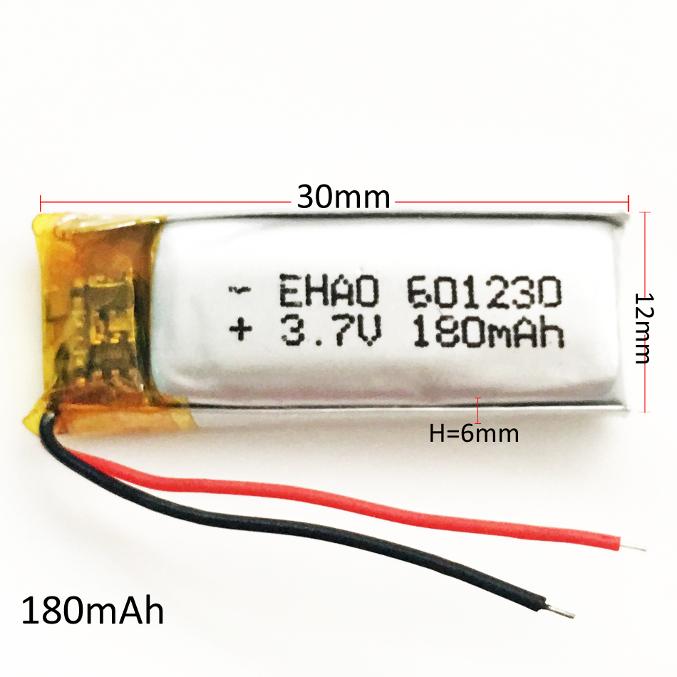 601230 3.7V 180mAh 스마트 시계용 충전식 - Smartwatch Headset 리뷰 및 가격