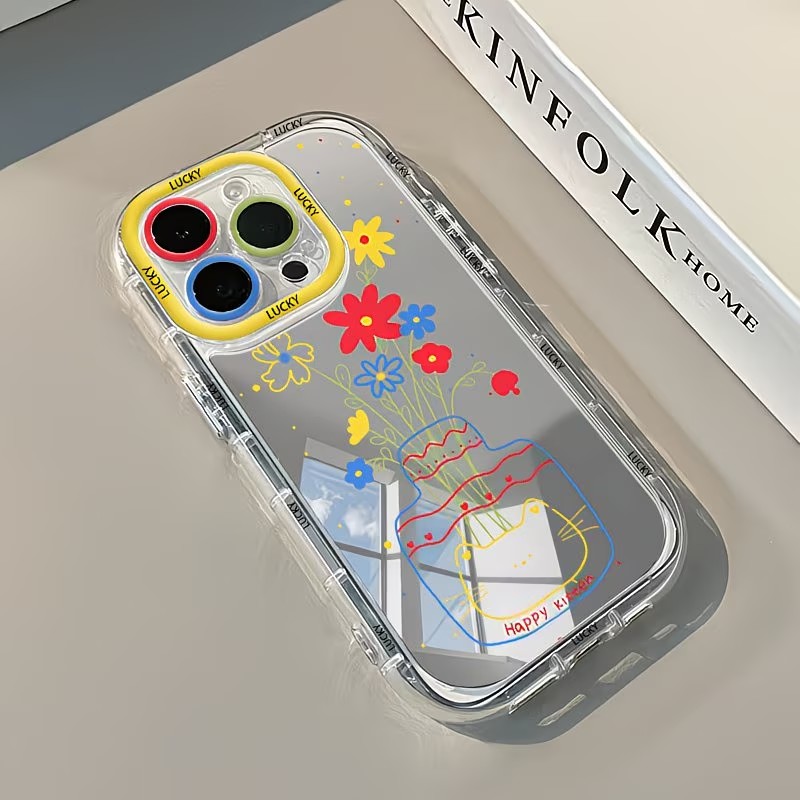 여름 데이지 고양이 꽃병 디자인 미러 폰 케이스 아이폰 - Apple Iphone 15 Pro Max 리뷰 및 가격