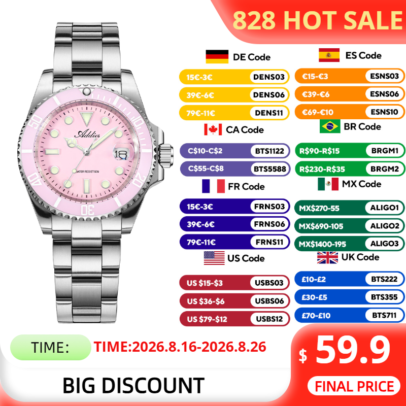 ADDIES 36mm 50m 방수 여성용 시계 유명 브 - Accessories With Watch 리뷰 및 가격