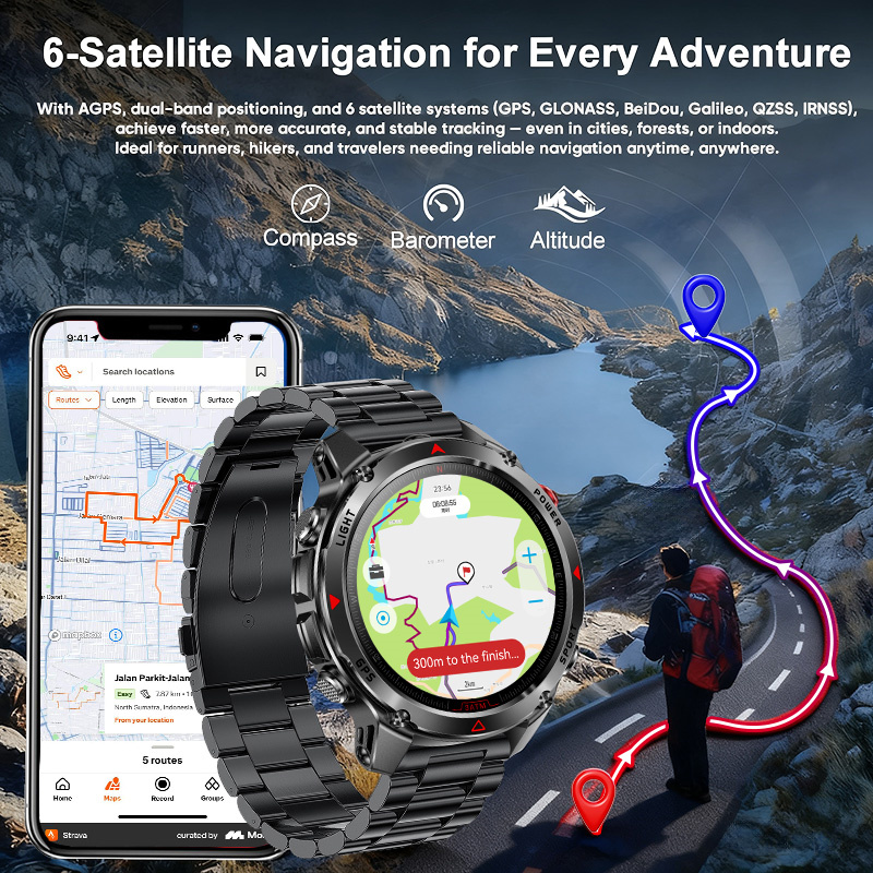 T-Rex 3 프로 밀리터리 등급 AGPS 스마트 워치 - Android Smartwatch Accessories 리뷰 및 가격