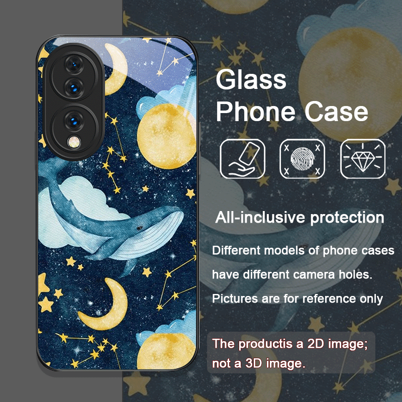 만화 별이 빛나는 하늘 블루 웨일 프린트 강화유리 휴대 - Huawei Nova 12 리뷰 및 가격