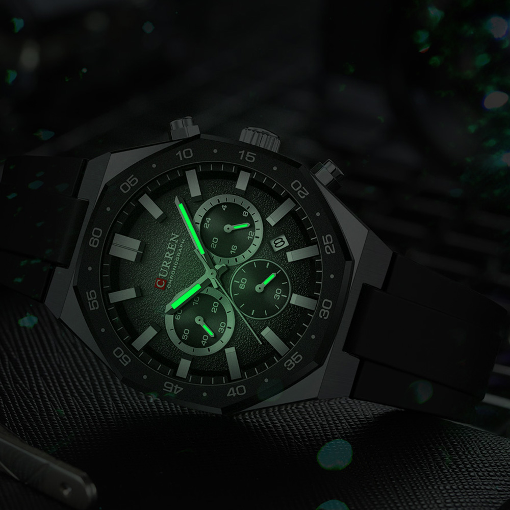 커렌 패션 캐주얼 남성 스포츠 시계 크로노그래프 실리콘 - Accessories With Watch 리뷰 및 가격