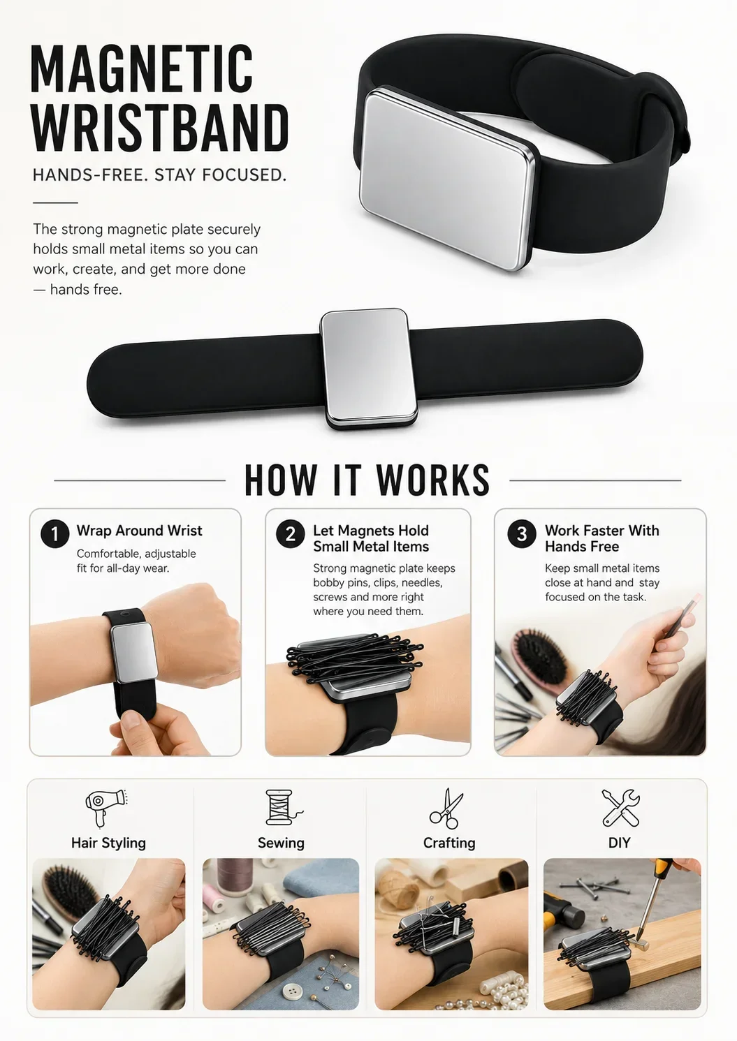 자석식 팔찌 시계줄, 스마트워치용 강력 자석 잠금 손목 - Smartwatch Straps & Accessories 리뷰 및 가격