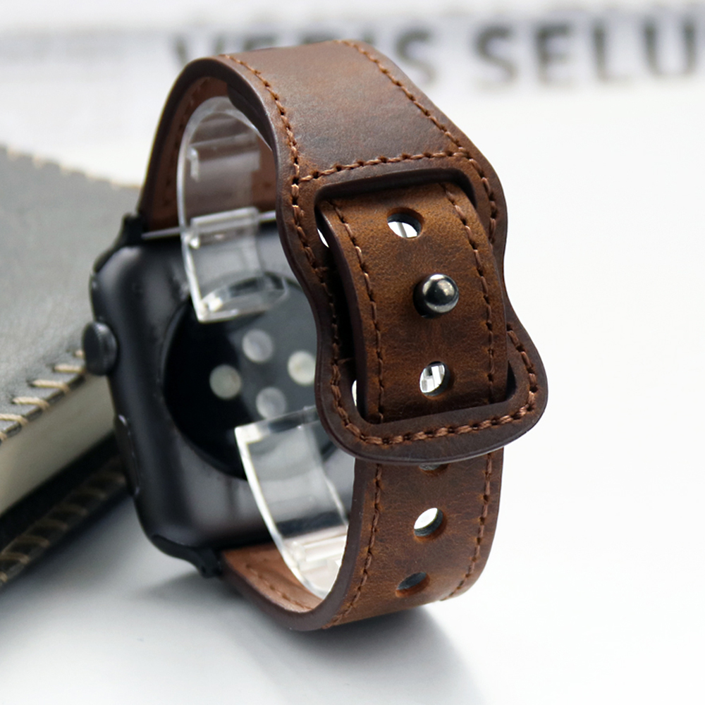 애플 워치 밴드용 천연 가죽 스트랩, 49 45/41  - Smartwatch Accessories Shop 리뷰 및 가격