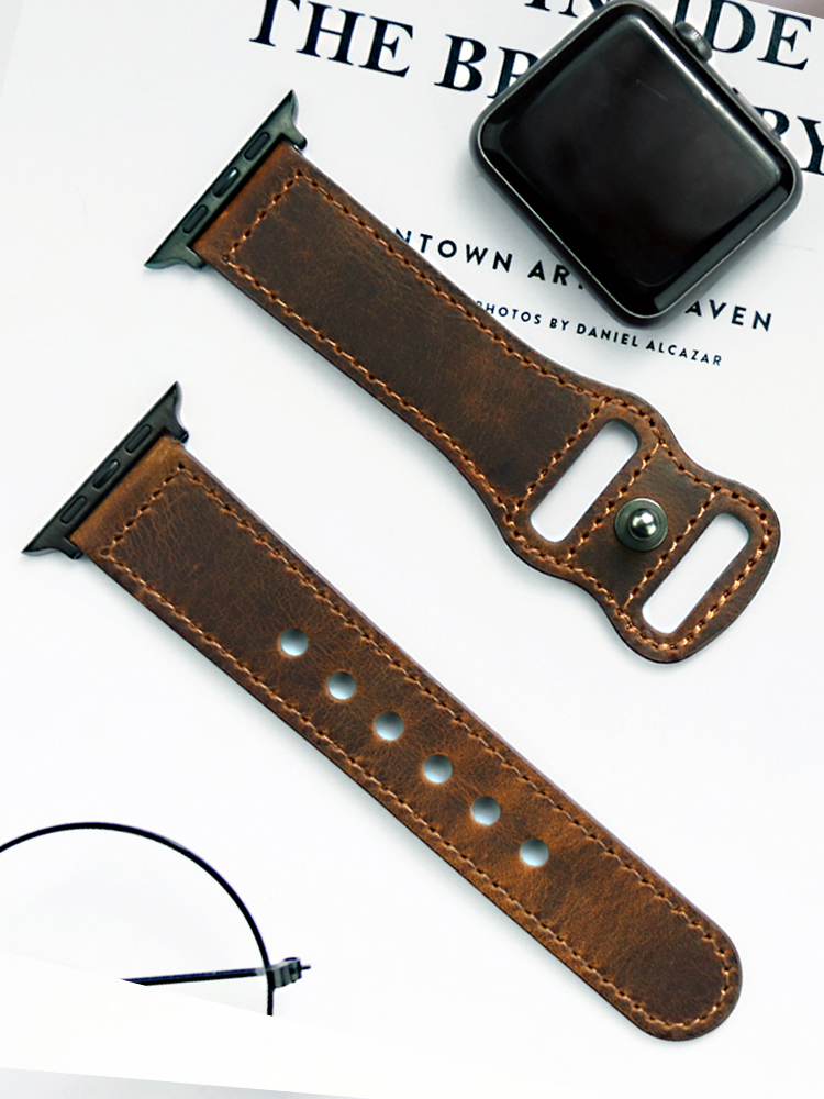 애플 워치 밴드용 천연 가죽 스트랩, 49 45/41  - Smartwatch Accessories Shop 리뷰 및 가격