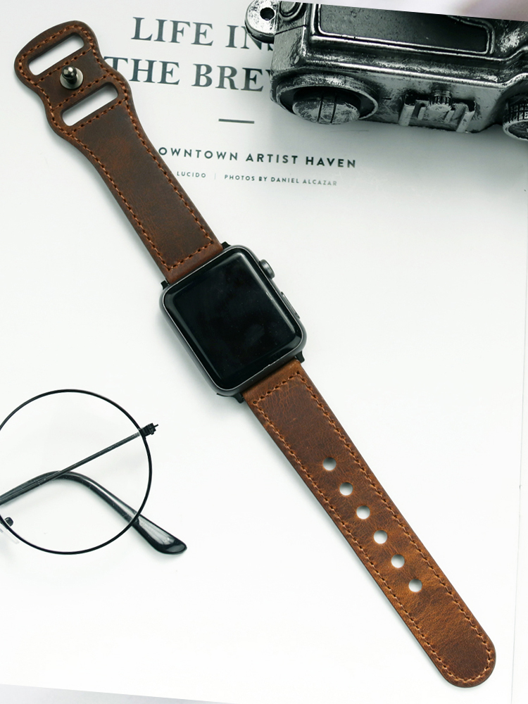 애플 워치 밴드용 천연 가죽 스트랩, 49 45/41  - Smartwatch Accessories Shop 리뷰 및 가격